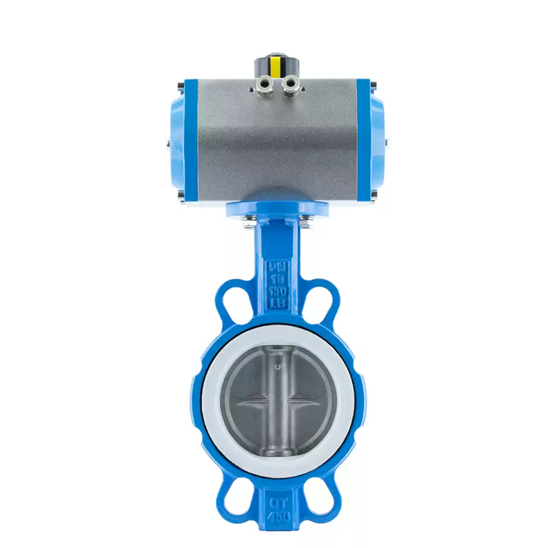 Wafer Type Pneumatic Carbon Steel WCB Butterfly Valve